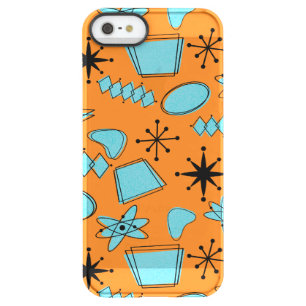 MCM Atomic Shapes Turquoise on Orange Permafrost iPhone SE/5/5s Case