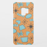 MCM Atomic Shapes Turquoise on Orange Uncommon Samsung Galaxy S9 Case<br><div class="desc">Hand drawn mid century modern shapes and icons digitized to design seamless patterns</div>