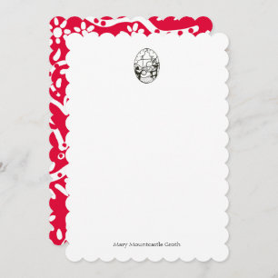 mcm Bunny with paisley note card