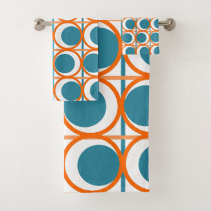 MCM Circles and Lines Bath Towel Set