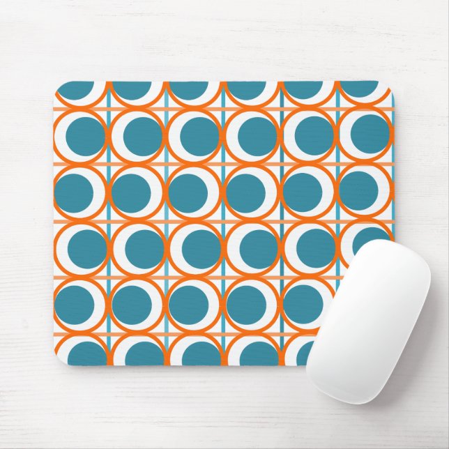 MCM Circles and Lines Mouse Pad (With Mouse)
