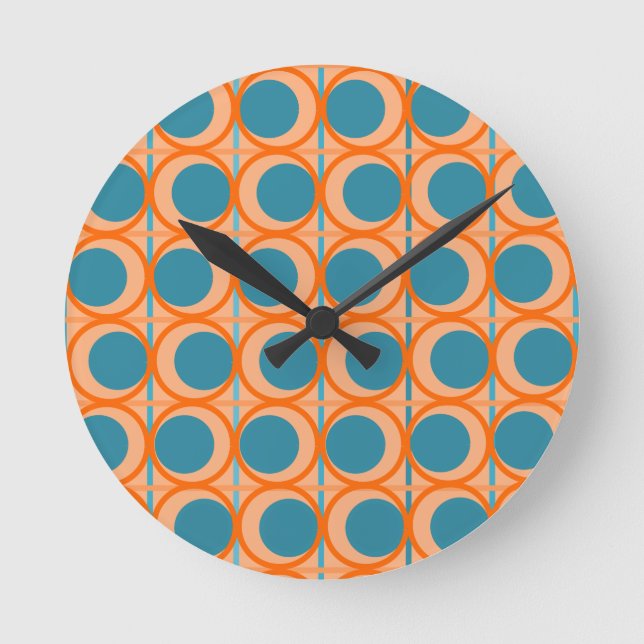MCM Circles and Lines Round Clock (Front)