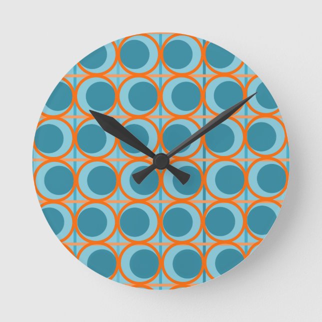 MCM Circles and Lines  Round Clock (Front)