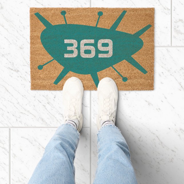 MCM Coir WELCOME MAT - Street Number Address (Insitu)