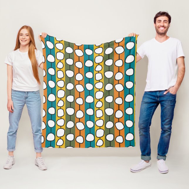 MCM Colorful Lines  Fleece Blanket (In Situ)