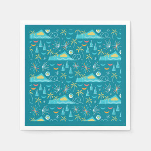 MCM Diamond Head Fireworks Party Napkins