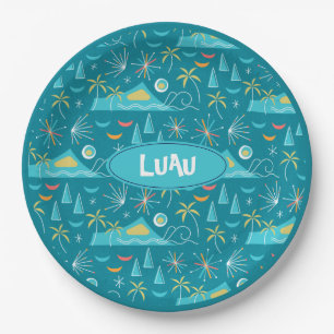 MCM Diamond Head Fireworks Party Paper Plates