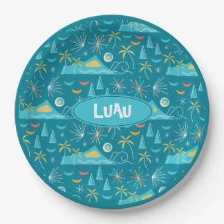 MCM Diamond Head Fireworks Party Paper Plates