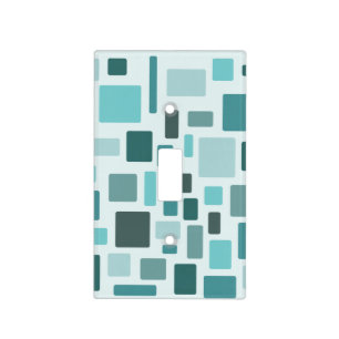 MCM Disarrayed Bricks Aquamarine Light Switch Cover