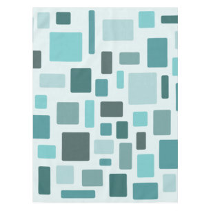 MCM Disarrayed Bricks Aquamarine Tablecloth