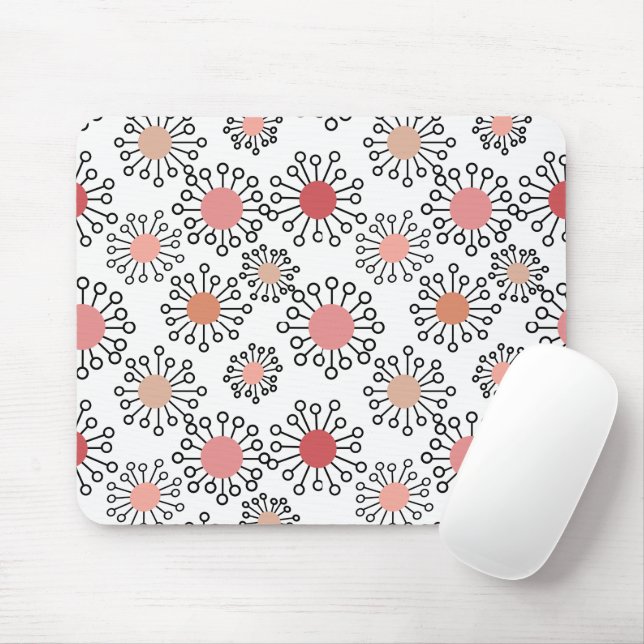 MCM Flowers  Mouse Pad (With Mouse)