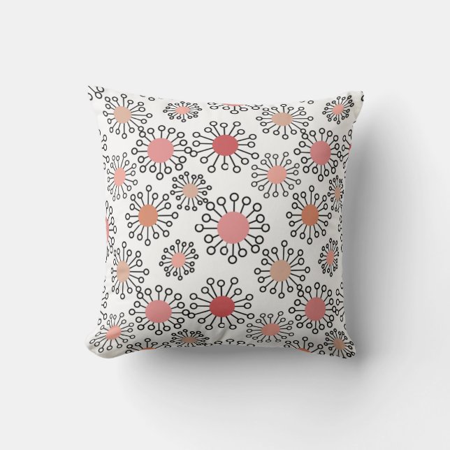 MCM Flowers  Throw Pillow (Front)