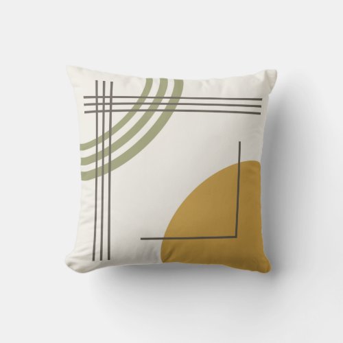 MCM Geo Abstract 01 Throw Pillow