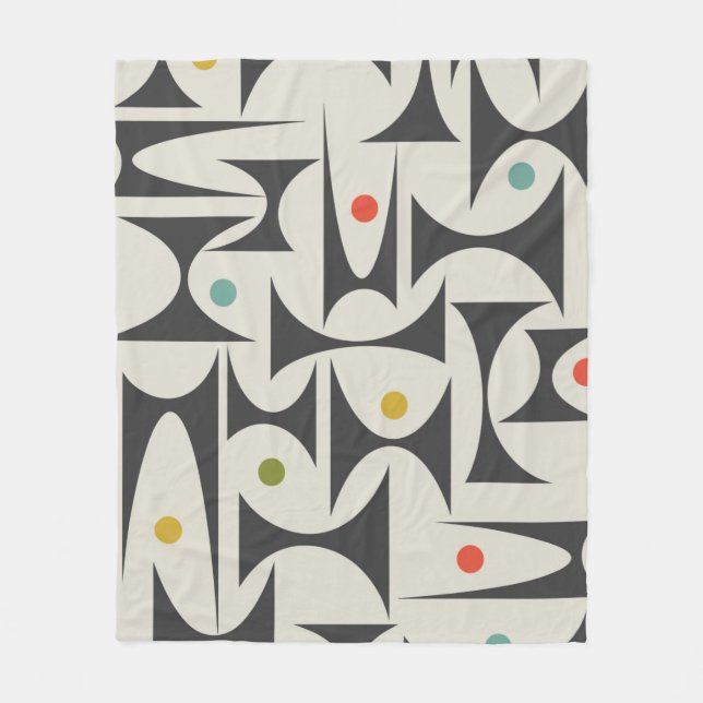 MCM Geometric Pattern Table Lamp Bath Mat Fleece Blanket (Front)