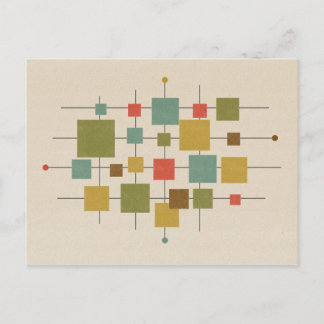 MCM Geometric Squares - Multi Postcard