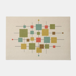 MCM Geometric Squares - Multi Postcard Magnet Doormat
