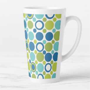 MCM Lime and Aqua Bubble Latte Mug