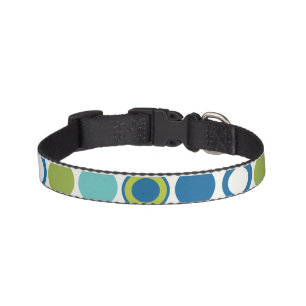 MCM Lime and Aqua Bubble Pet Collar