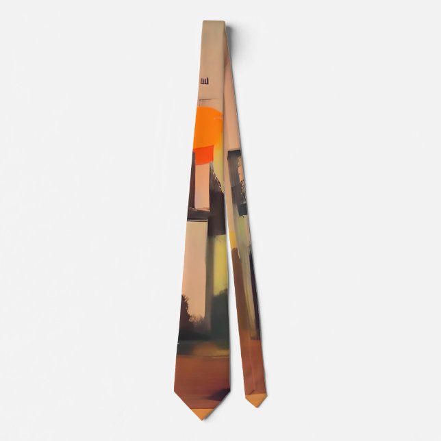 MCM Mid Century Modern Art Abstract Art  Neck Tie (Front)