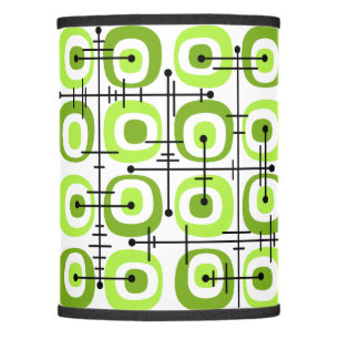 MCM Midcentury Abstract Pattern Chartreuse Lamp Shade