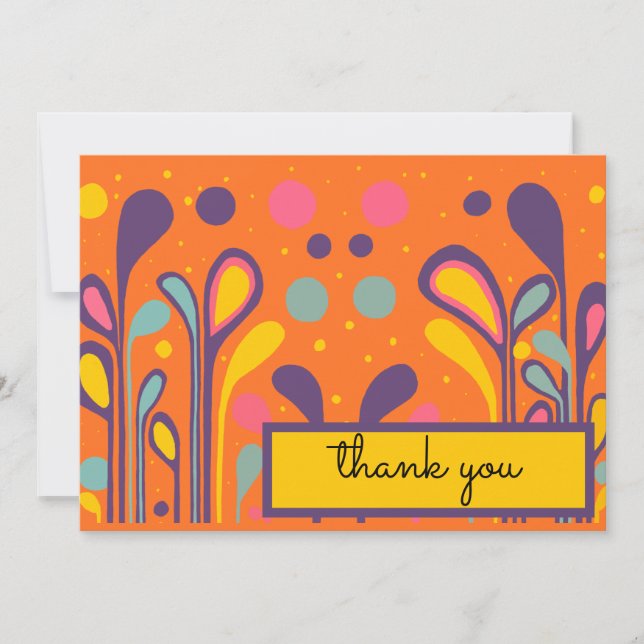 MCM Modern Painting Lollipops Orange Multi Thank You Card (Front)