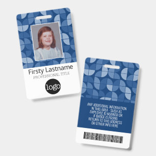 MCM Pattern - Employee Photo, Name, Bar Code, Logo Badge