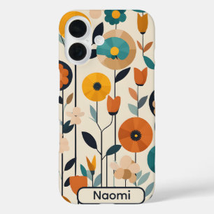 MCM Pop Art Colorful Flowers iPhone 16 Case