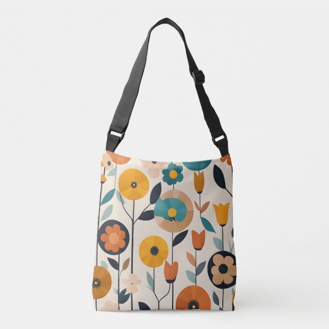 MCM Pop Art Colorful Flowers Crossbody Bag (Front)