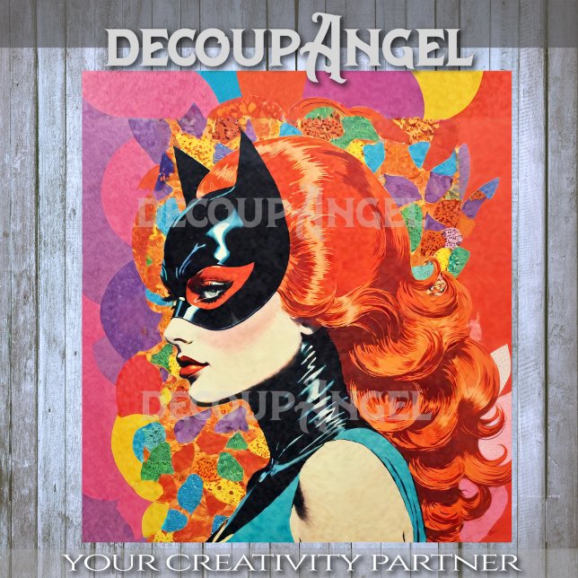 MCM Portrait of Cat Lady Decoupage Tissue Paper (Creator Uploaded)