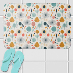 MCM Retro Botanical Pattern Bath Mat