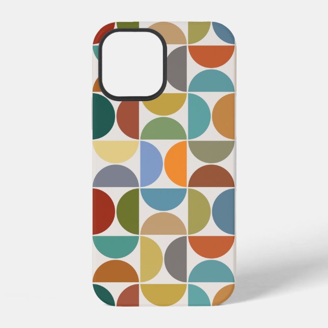 MCM Semicircles Big Pattern Color on Cream iPhone Case (Back)