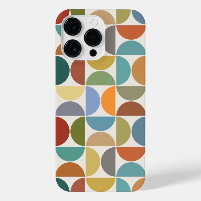 MCM Semicircles Big Pattern Color on Cream iPhone Case (Back)