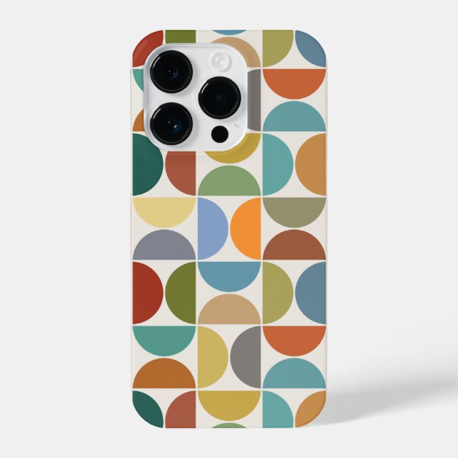 MCM Semicircles Big Pattern Color on Cream iPhone Case (Back)