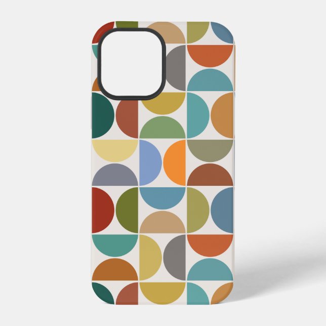 MCM Semicircles Big Pattern Color on Cream iPhone Case (Back)