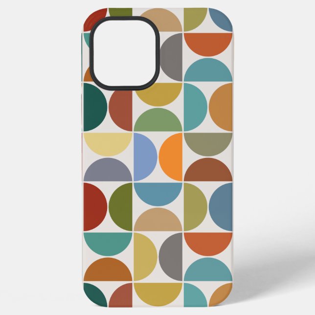 MCM Semicircles Big Pattern Color on Cream iPhone Case (Back)