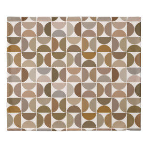 MCM Semicircles Browns+Cream 2Way Pattern Duvet Cover