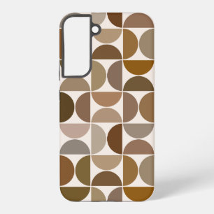 MCM Semicircles Browns+Cream Big Pattern Samsung Galaxy S22+ Case