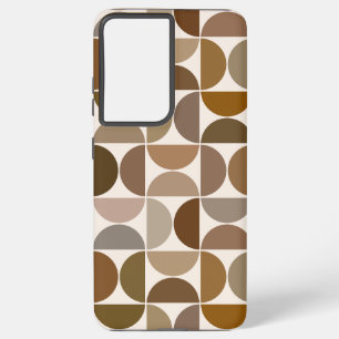 MCM Semicircles Browns+Cream Big Pattern Samsung Galaxy S21+ Case