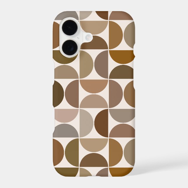 MCM Semicircles Browns+Cream Big Pattern Samsung Galaxy Case (Back)