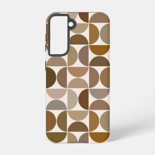 MCM Semicircles Browns+Cream Big Pattern Samsung Galaxy S21 Case