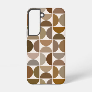 MCM Semicircles Browns+Cream Big Pattern Samsung Galaxy S22 Case