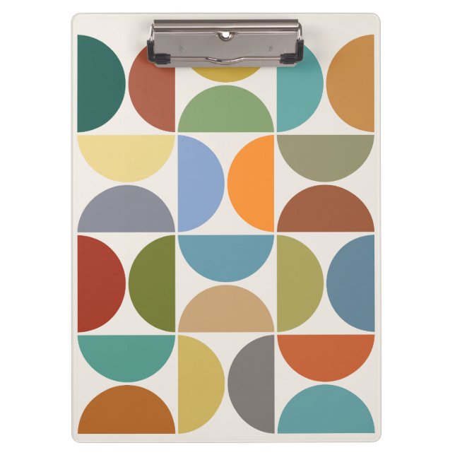 MCM Semicircles Color on Cream Clipboard (Front)