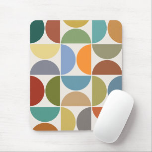 MCM Semicircles Color on Cream Mouse Pad
