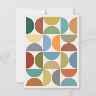 MCM Semicircles Color on Cream Postcard