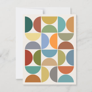 MCM Semicircles Color on Cream Postcard