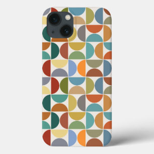 MCM Semicircles Pattern Color on Cream iPhone 13 Case