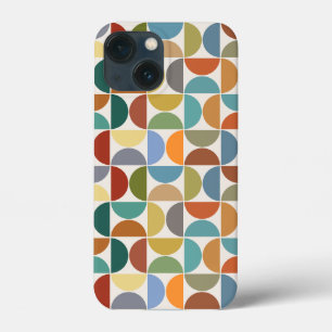 MCM Semicircles Pattern Color on Cream iPhone 13 Mini Case