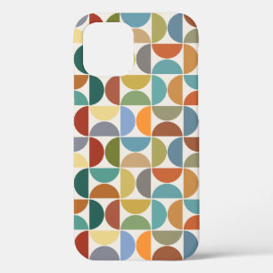 MCM Semicircles Pattern Color on Cream iPhone 12 Case