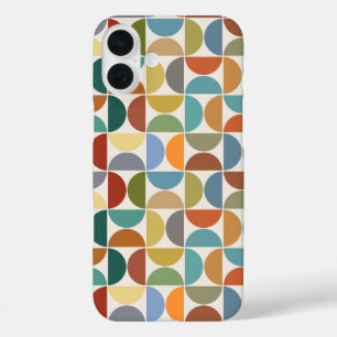 MCM Semicircles Pattern Color on Cream iPhone 16 Plus Case