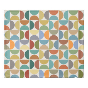 MCM Semicircles Pattern Color on Cream Duvet Cover